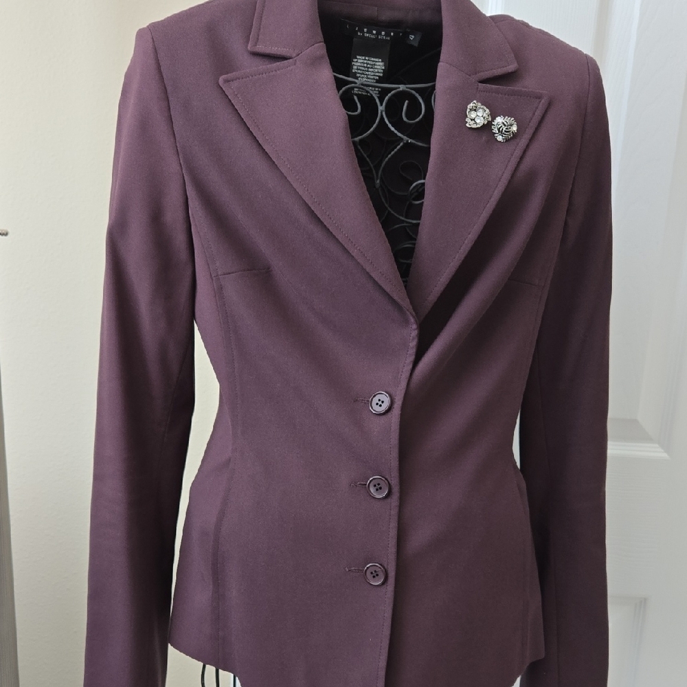 Laundry By Shelli Segal Rich Plum Blazer